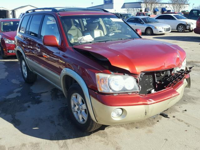 JTEHF21A320083233 - 2002 TOYOTA HIGHLANDER RED photo 1