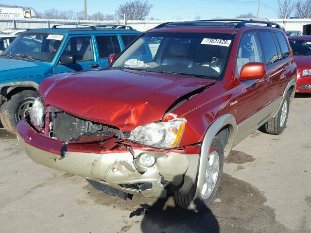 JTEHF21A320083233 - 2002 TOYOTA HIGHLANDER RED photo 2