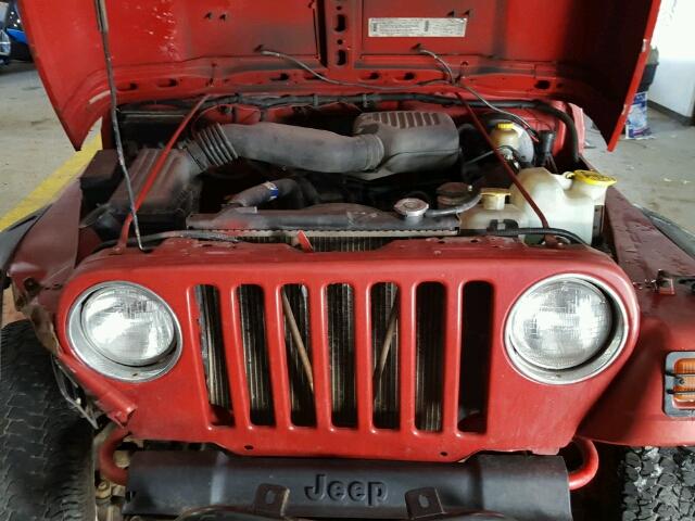 1J4FY29PXVP410733 - 1997 JEEP WRANGLER / RED photo 7