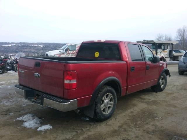 1FTRW14W97FA54253 - 2007 FORD F150 SUPER RED photo 4