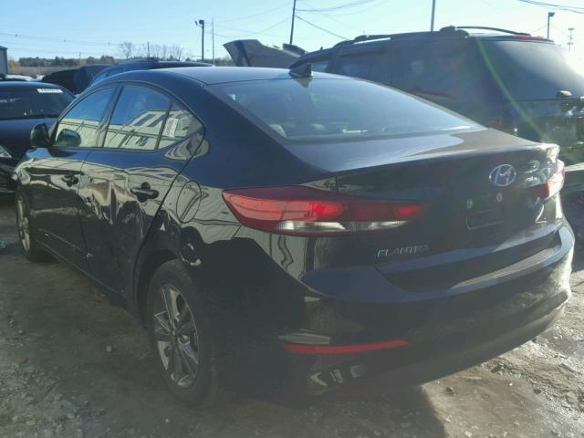 5NPD84LFXJH222227 - 2018 HYUNDAI ELANTRA SE BLACK photo 3