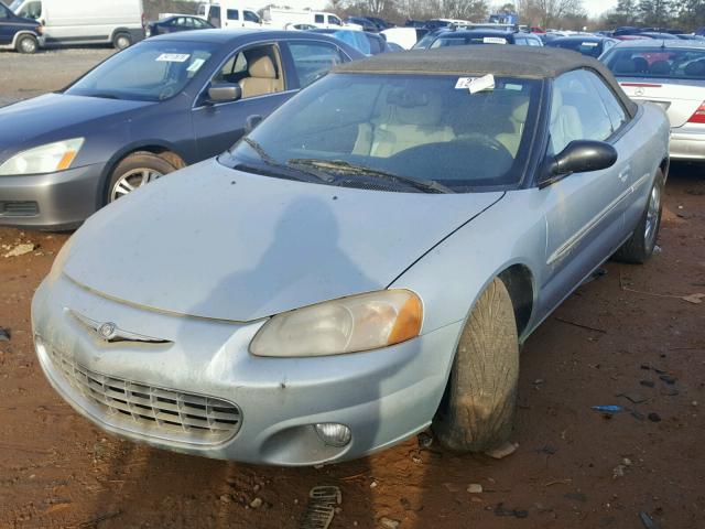 1C3EL65U91N638171 - 2001 CHRYSLER SEBRING LI BLUE photo 2