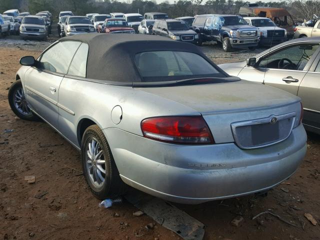 1C3EL65U91N638171 - 2001 CHRYSLER SEBRING LI BLUE photo 3