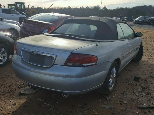 1C3EL65U91N638171 - 2001 CHRYSLER SEBRING LI BLUE photo 4