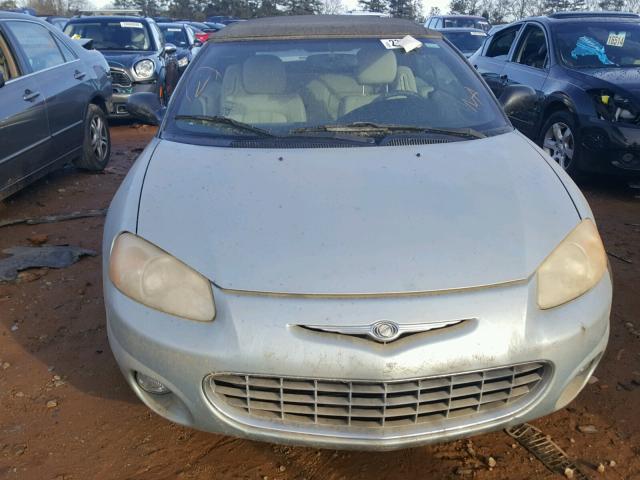 1C3EL65U91N638171 - 2001 CHRYSLER SEBRING LI BLUE photo 9