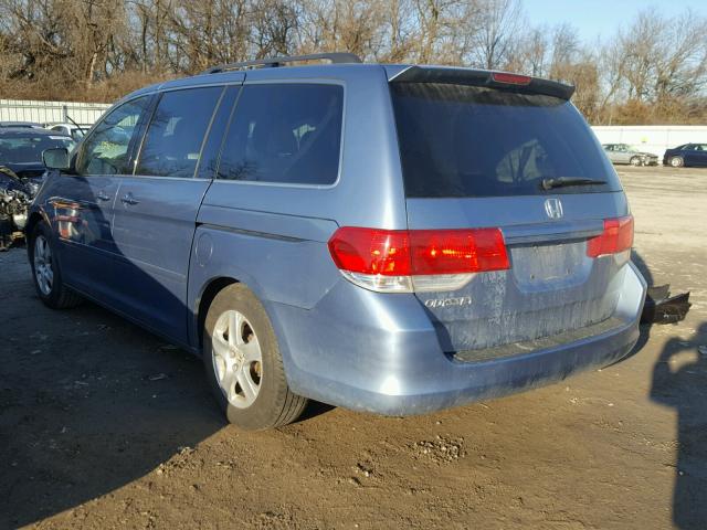 5FNRL38499B004957 - 2009 HONDA ODYSSEY EX BLUE photo 3