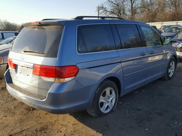 5FNRL38499B004957 - 2009 HONDA ODYSSEY EX BLUE photo 4