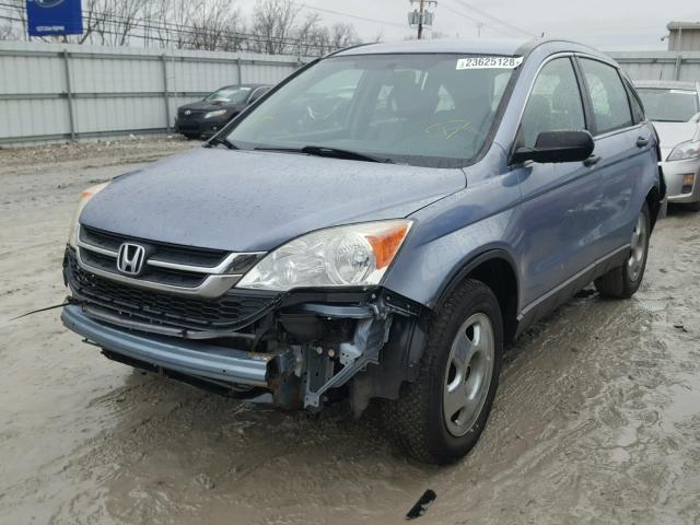 5J6RE4H36AL027647 - 2010 HONDA CR-V LX BLUE photo 2