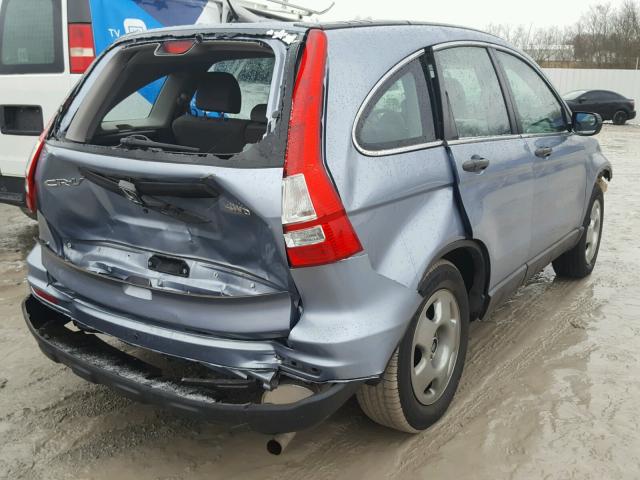 5J6RE4H36AL027647 - 2010 HONDA CR-V LX BLUE photo 4