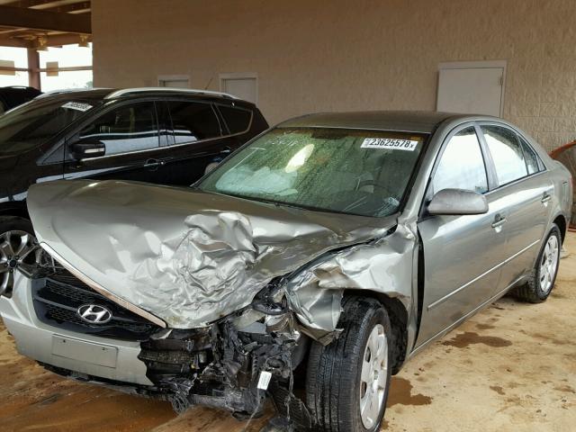 5NPET46C88H321336 - 2008 HYUNDAI SONATA GLS GRAY photo 2