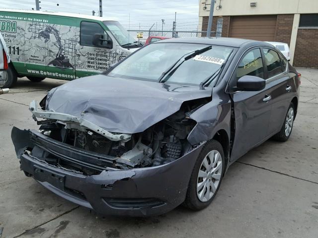 3N1AB7AP4DL766568 - 2013 NISSAN SENTRA GRAY photo 2