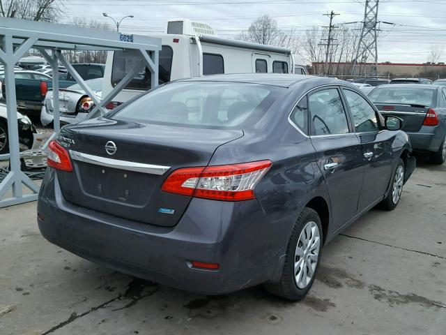 3N1AB7AP4DL766568 - 2013 NISSAN SENTRA GRAY photo 4