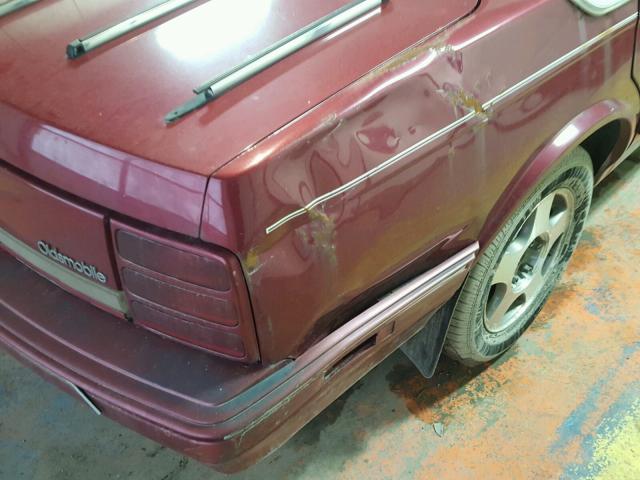 1G3AG55M3R6314552 - 1994 OLDSMOBILE CUTLASS CI MAROON photo 10