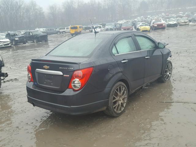 1G1JE5SB2E4193424 - 2014 CHEVROLET SONIC LTZ GRAY photo 4