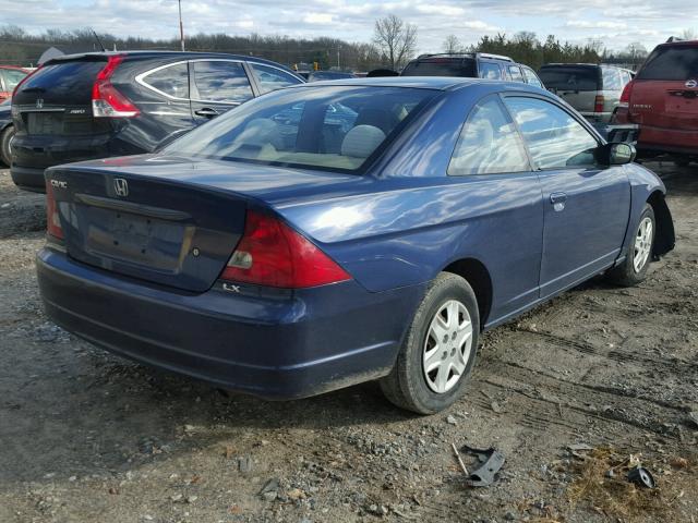 1HGEM22593L001067 - 2003 HONDA CIVIC LX BLUE photo 4