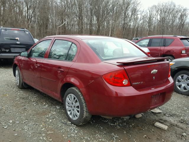 1G1AT58H597106993 - 2009 CHEVROLET COBALT LT RED photo 3