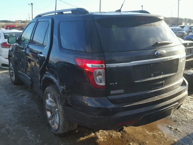 1FM5K8D81EGA46560 - 2014 FORD EXPLORER X BLACK photo 3