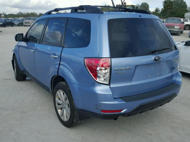 JF2SHADC4CH444470 - 2012 SUBARU FORESTER 2 BLUE photo 3