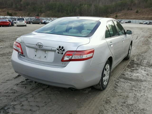 4T1BF3EK6BU609572 - 2011 TOYOTA CAMRY BASE SILVER photo 4