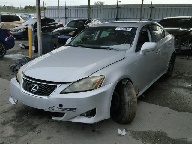 JTHBE262465001516 - 2006 LEXUS IS 350 SILVER photo 2