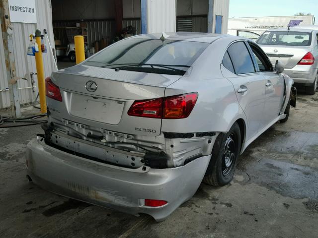 JTHBE262465001516 - 2006 LEXUS IS 350 SILVER photo 4