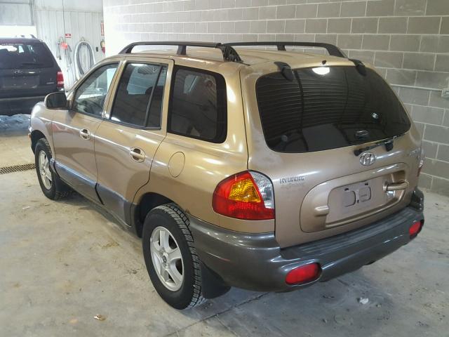 KM8SC13D82U253935 - 2002 HYUNDAI SANTA FE G GOLD photo 3