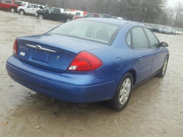 1FAFP52233G195692 - 2003 FORD TAURUS LX BLUE photo 4