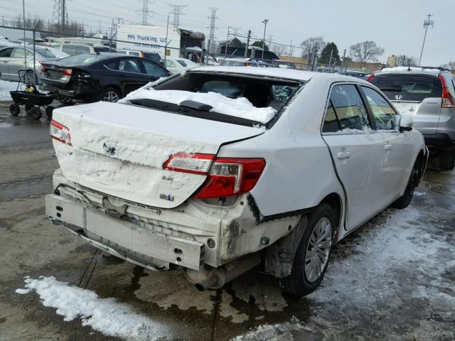 4T1BD1FK8EU123181 - 2014 TOYOTA CAMRY HYBR WHITE photo 4