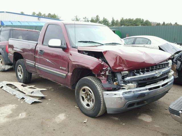 1GCEK14W1YZ199894 - 2000 CHEVROLET SILVERADO BURGUNDY photo 1