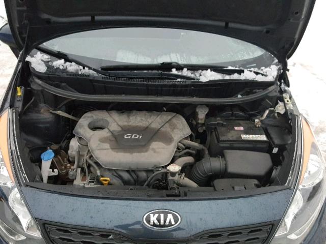 KNADM5A38E6956307 - 2014 KIA RIO LX BLUE photo 7