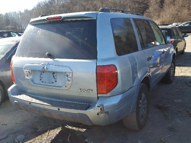 2HKYF18533H511961 - 2003 HONDA PILOT EXL BLUE photo 4