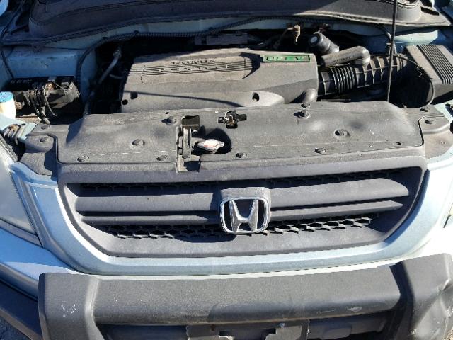 2HKYF18533H511961 - 2003 HONDA PILOT EXL BLUE photo 7