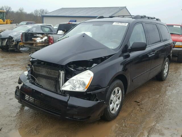 KNDMB233986267515 - 2008 KIA SEDONA EX BLACK photo 2