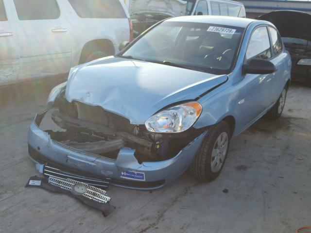 KMHCM36C99U120210 - 2009 HYUNDAI ACCENT GS BLUE photo 2