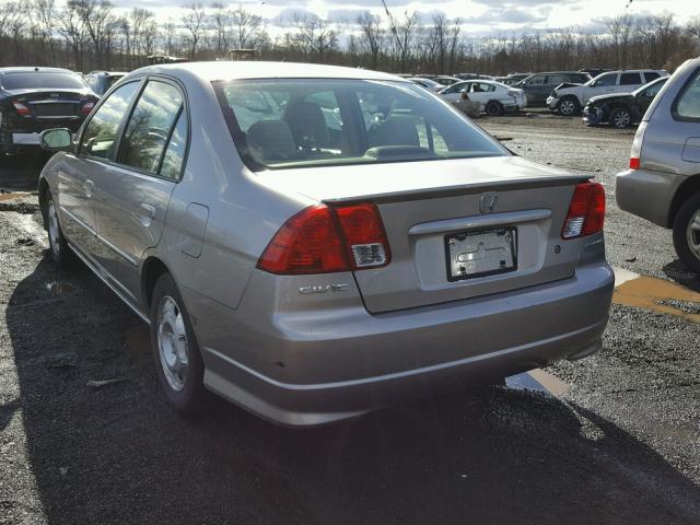 JHMES96615S004827 - 2005 HONDA CIVIC HYBR TAN photo 3