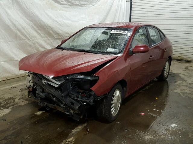 KMHDU46D88U566608 - 2008 HYUNDAI ELANTRA GL MAROON photo 2