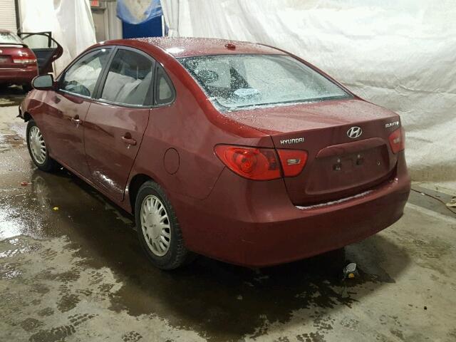 KMHDU46D88U566608 - 2008 HYUNDAI ELANTRA GL MAROON photo 3