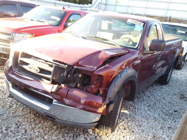 1FTRF14WX4NB88481 - 2004 FORD F150 RED photo 2