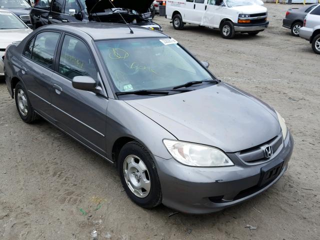 JHMES96625S019949 - 2005 HONDA CIVIC HYBR GRAY photo 1