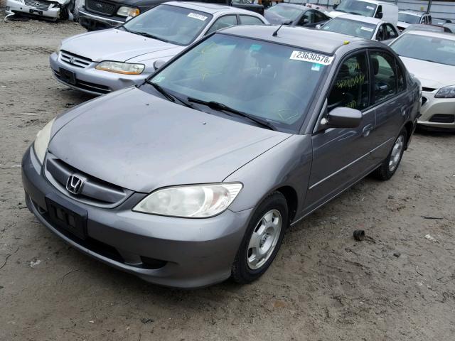 JHMES96625S019949 - 2005 HONDA CIVIC HYBR GRAY photo 2