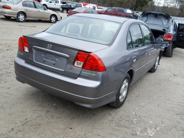 JHMES96625S019949 - 2005 HONDA CIVIC HYBR GRAY photo 4