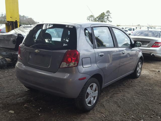 KL1TD66626B533827 - 2006 CHEVROLET AVEO BASE GRAY photo 4