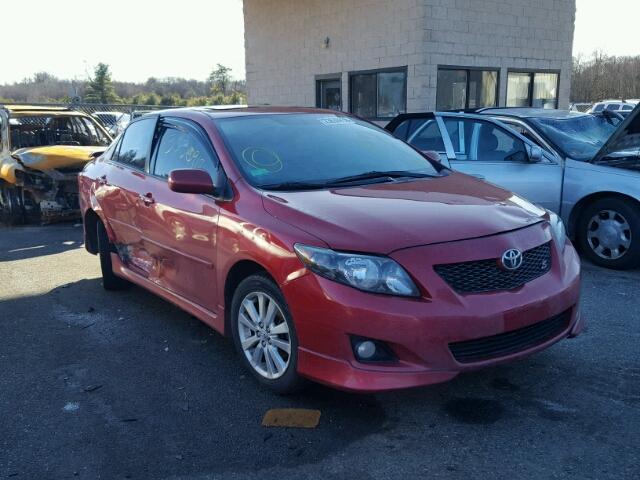 1NXBU40E09Z067330 - 2009 TOYOTA COROLLA BA RED photo 1