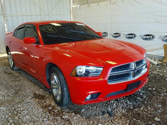 2C3CDXBG6EH186607 - 2014 DODGE CHARGER SE RED photo 1