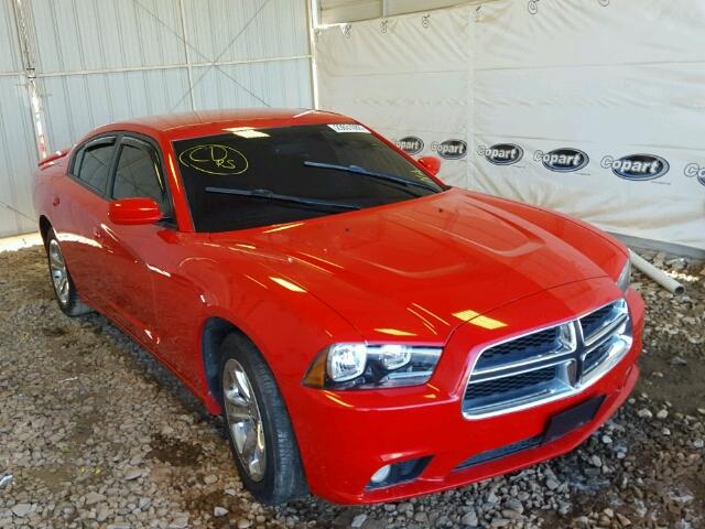 2C3CDXBG6EH186607 - 2014 DODGE CHARGER SE RED photo 9