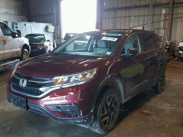 2HKRM4H41GH628298 - 2016 HONDA CR-V SE BURGUNDY photo 2