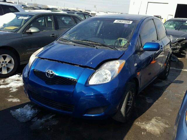 JTDJT903695248487 - 2009 TOYOTA YARIS BLUE photo 2