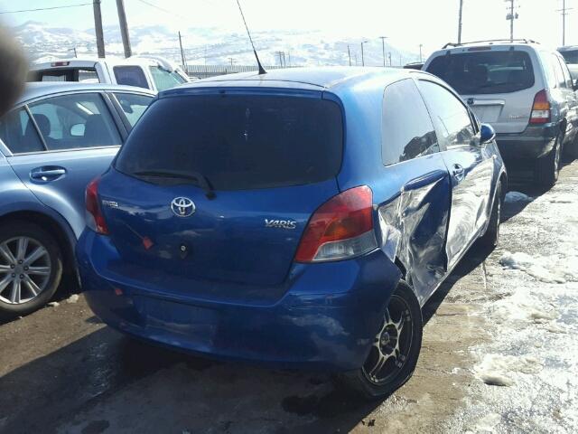 JTDJT903695248487 - 2009 TOYOTA YARIS BLUE photo 4