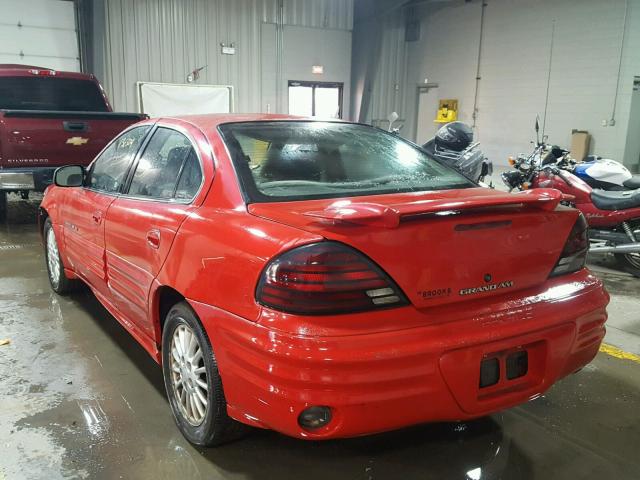 1G2NF52T01M509674 - 2001 PONTIAC GRAND AM S RED photo 3