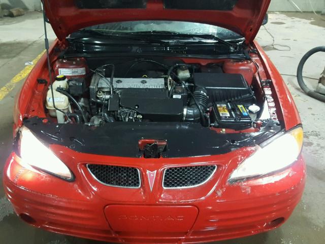 1G2NF52T01M509674 - 2001 PONTIAC GRAND AM S RED photo 7